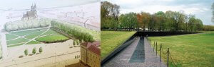 Lukiškių aikštės memorialo projektas ir Vietnam Veterans Memorial Washington'e